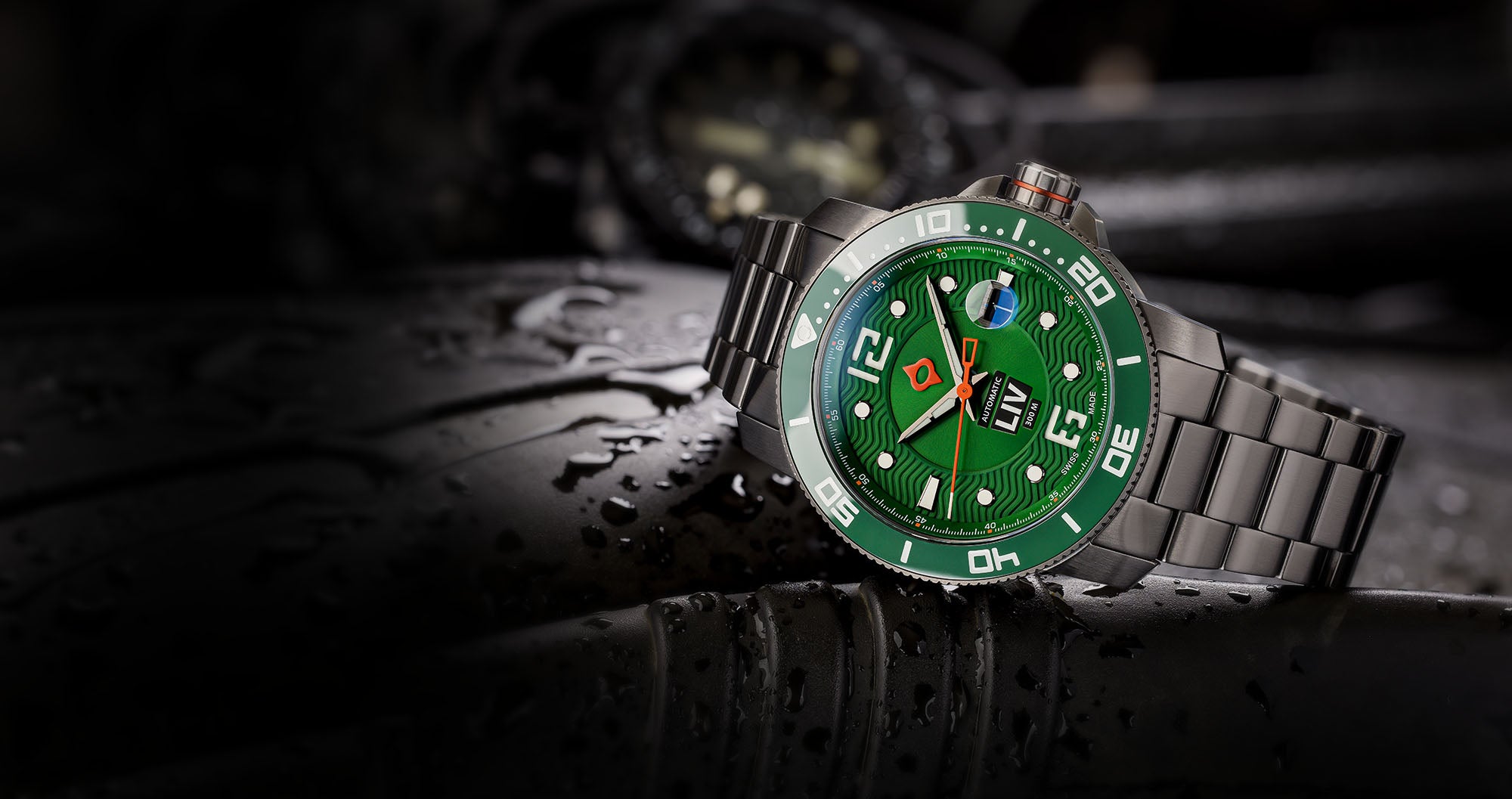 Green cheap diver watch