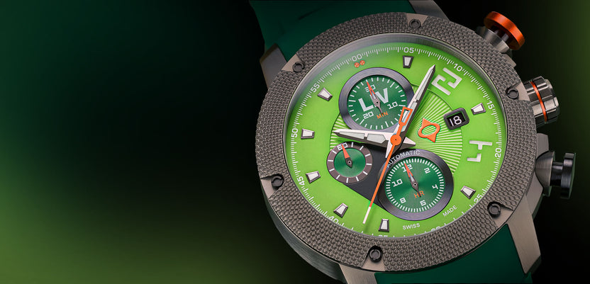 LIV GX-AC Green Kermit Swiss Automatic Chronograph – LIV Swiss Watches