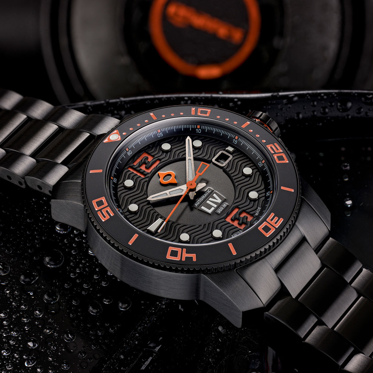 Shop GX Diver s 41mm Signature Orange Swiss Auto Watch LIV Swiss