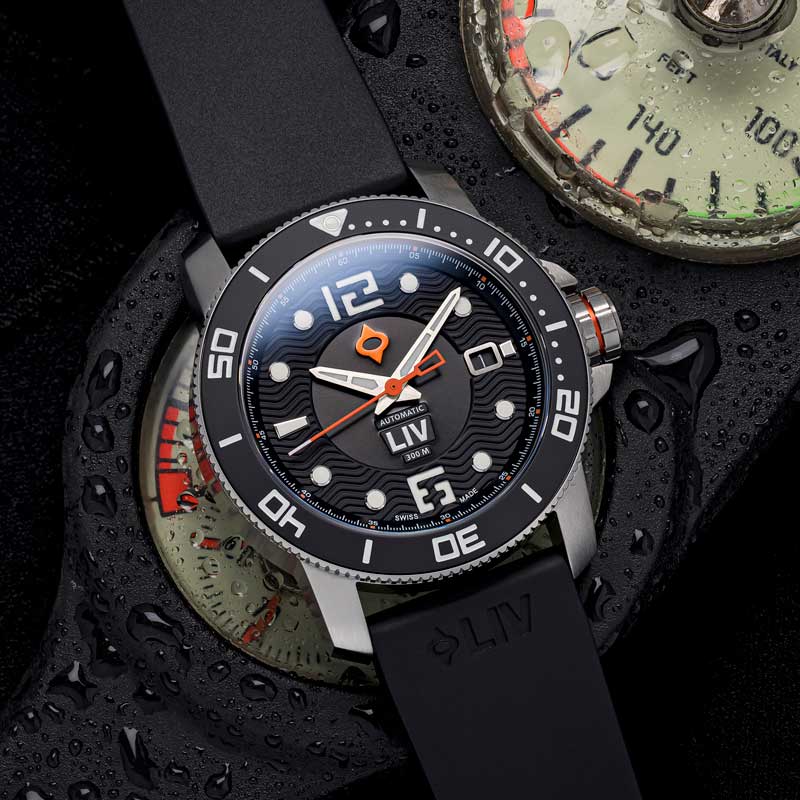 Shop Classic Black 41mm GX-Diver's Swiss Auto Watch – LIV Swiss Watches