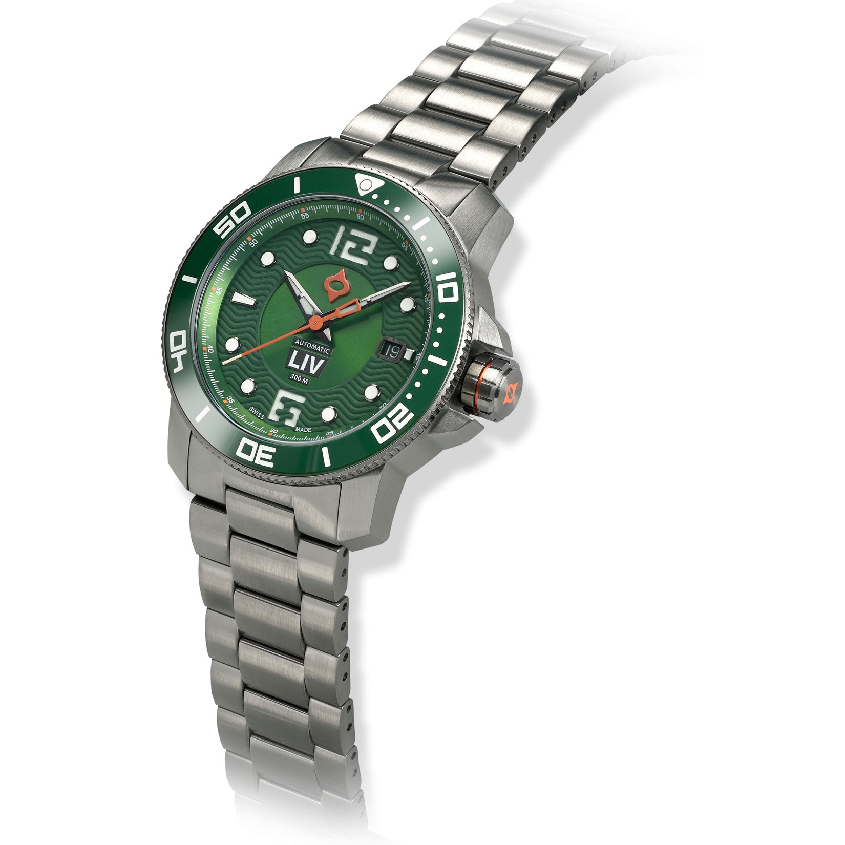 Green swiss watch hot sale